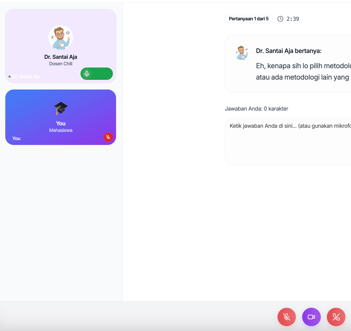 Thesis Defense Simulation with AI Lecturers