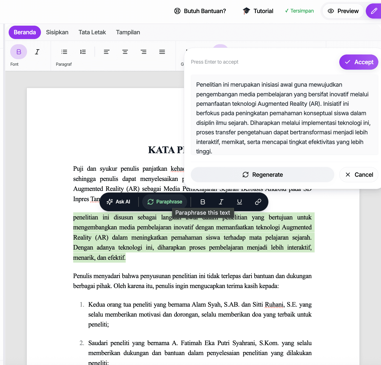 Paraphrase as Easy as a Blink